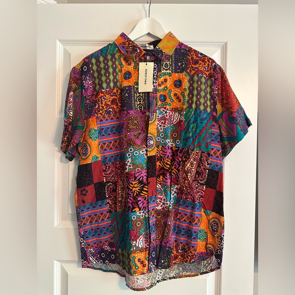 Two-Sided Colorful Patterned Shirt